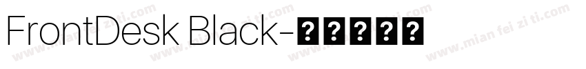 FrontDesk Black字体转换